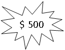 Explosion 1: $ 500