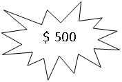 Explosion 1: $ 500