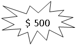 Explosion 1: $ 500